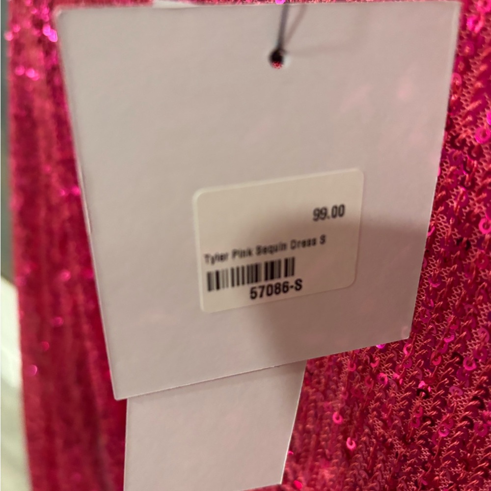 Aakaa Pink Sequin Mini Dress - Picture 3 of 4